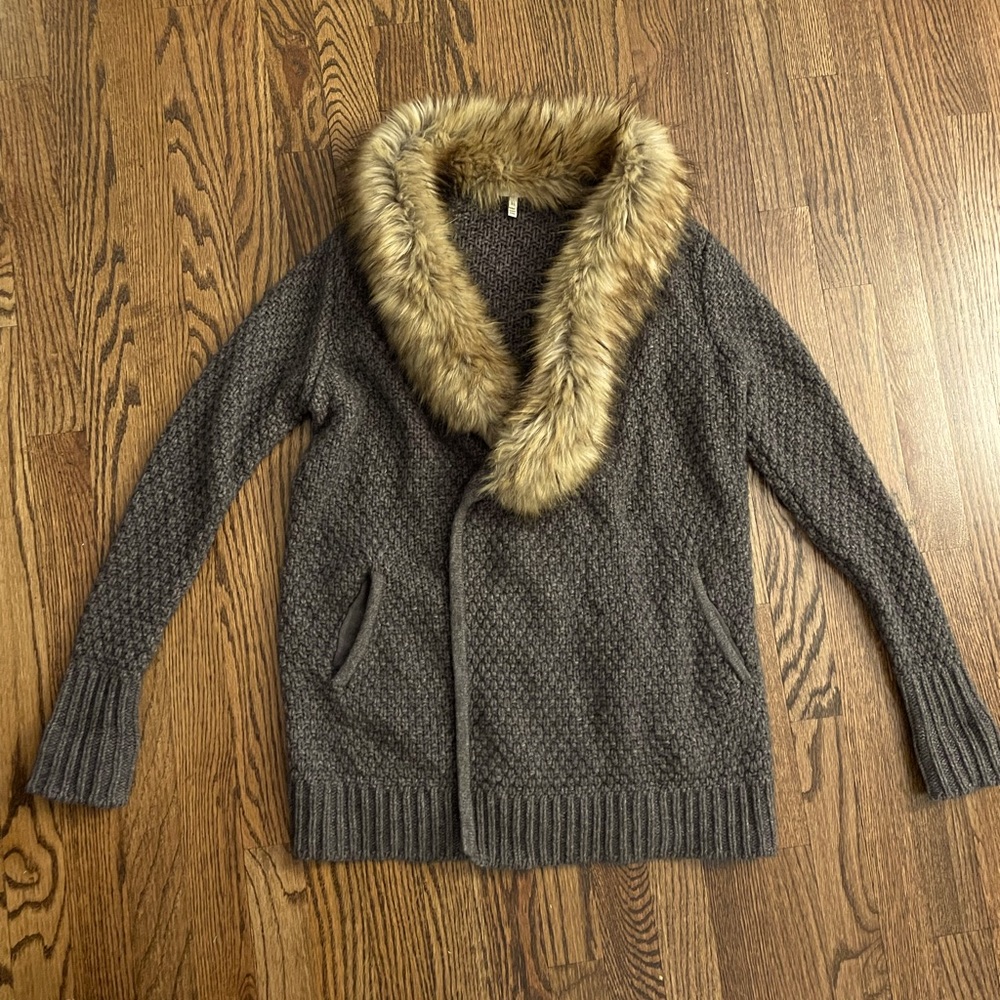 Joie wool open front cardigan